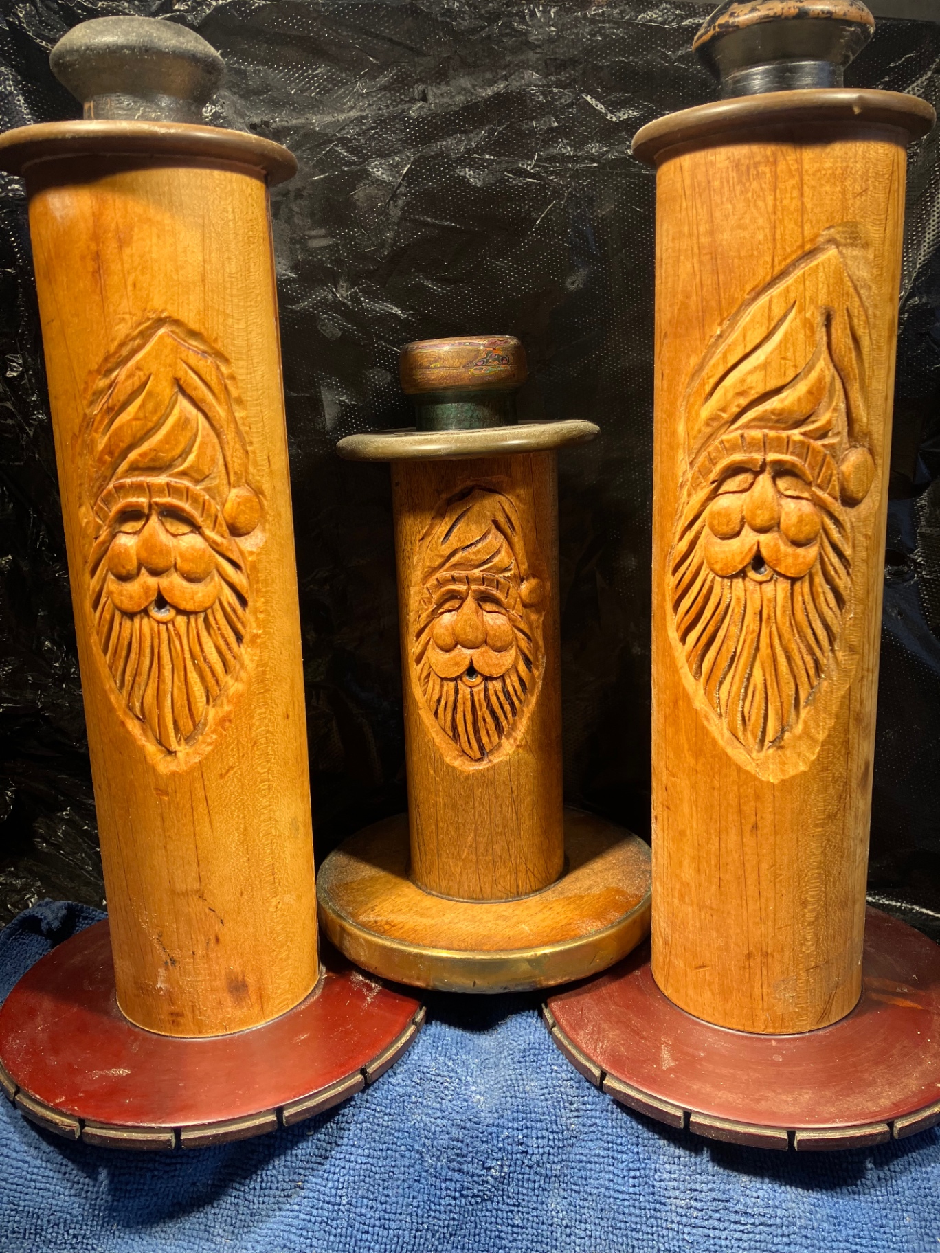 Carved Antique Spools