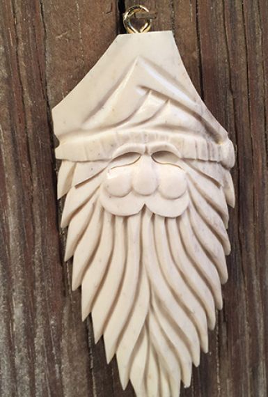Elk Antler Santa Ornament